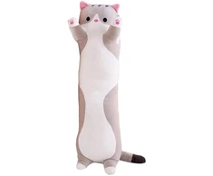 Pliušinis žaislas katinas pilkas, 70 cm
