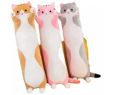 Pliušinis žaislas katinas rožinis, 50 cm