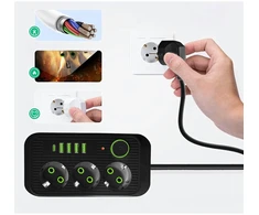 Prailgintuvas su USB-C, spalva: juoda
