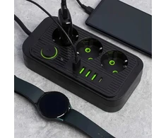 Prailgintuvas su USB-C, spalva: juoda
