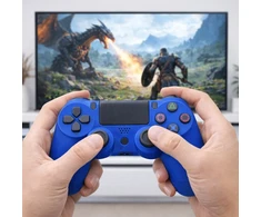 Žaidimų pultelis Belaidis žaidimų pultelis DS4 W ProGrip Mėlyna – tinka PS4, PC, Android ir iOS, spalva: mėlyna