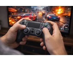 Žaidimų pultelis Belaidis žaidimų pultelis DS4 W ProGrip Steel juodas – tinka PS4, PC, Android ir iOS, spalva: pilka