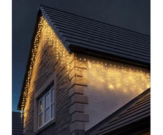 Šiltai baltos spalvos, 25m. lauko girlianda varvekliai, skirtingi šviesos rėžimai, 500LED flash