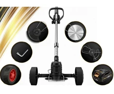 Akumuliatorinis trimeris, žoliapjovė Leo 3in1 su ratukais, 2 x 21 V Leo Tools, 650 W