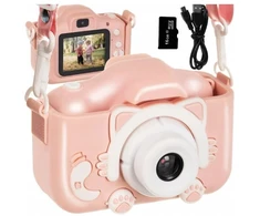 Skaitmeninis fotoaparatas Kids Camera, spalva: rožinė