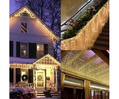 Varveklių girlianda skirta laukui, 500LED, šiltai baltos spalvos, 25m., flash