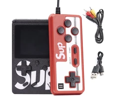 Dėlionė Žaidimų konsolė Sup Game Box konsolė su 400 žaidimų, raudona/juoda su pulteliu