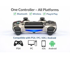 Žaidimų pultelis Belaidis žaidimų pultelis DS4 W ProGrip Cam Gray – tinka PS4, PC, Android ir iOS