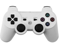 Žaidimų pultelis Games World PS3 Doubleshock 3 bevielis žaidimų pultelis / valdiklis, baltas, skirtas PS3