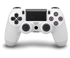 Žaidimų pultelis Games World PS4 Doubleshock 4 V2 bevielis žaidimų pultelis / valdiklis, baltas, skirtas PS4 / PS5 / Android / iOS