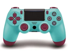 Žaidimų pultelis Games World PS4 Doubleshock 4 V2 bevielis žaidimų pultelis / valdiklis, mėtinis, berry mėlynas, skirtas PS4 / PS5 / Android / iOS
