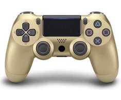 Žaidimų pultelis Games World PS4 Doubleshock 4 V2 bevielis žaidimų pultelis / valdiklis, auksinis, skirtas PS4 / PS5 / Android / iOS