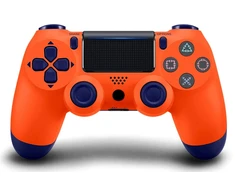 Žaidimų pultelis Games World PS4 Doubleshock 4 V2 bevielis žaidimų pultelis / valdiklis, oranžinis ( Sunset Oranžinis), skirtas PS4 / PS5 / Android / iOS