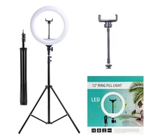Žiedinė lempa 10" su trikojiu stovu