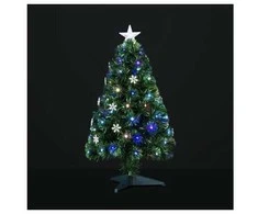 Fééric Lights and Christmas Star Dirbtinė Kalėdų eglutė su apšvietimu ir žvaigžde, 90 cm