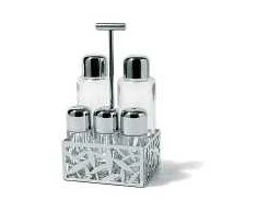 Alessi Cactus Condiment Set - oil,vinegar,S+P,spices MSA16