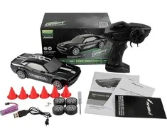 Amewi Drift Muscle Car 4WD 1:20 RTR juodas Mit Unterbodenbe