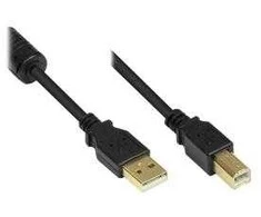 Kabelis USB Alcasa USB-A - USB-B 3 m Juodas (GC-M0082)