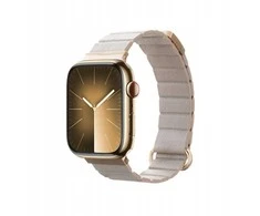 Crong Eclipse – Leather magnetic apyrankė skirta Apple Watch 38/40/41/42 mm beige