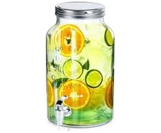 Gėrimų dozatorius Vilde su čiaupu, 6,2 l, stiklinis