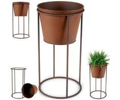 Vilde Gėlių vazonas su stovu metalinė 44 cm - retro stiliaus