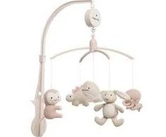 BaByliss Clementoni Baby's only musical carousel animals 0+ Old pink/ Warm linen BO-815.023.061.50