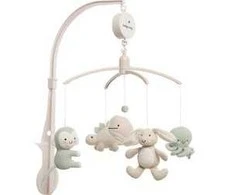 BaByliss Clementoni Baby's only musical carousel animals 0+ Laurel žalias/ Warm linen BO-815.023.062.50