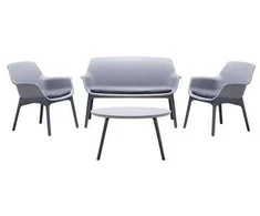 Lauko baldų komplektas Gardena Bica Sodo baldų komplektas Luxor Lounge Set šviesiai pilka pilka