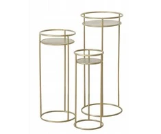 Boltze Rinkinys metaliniai gėlių vazonai RICKY, 3 vnt. 50-70 cm