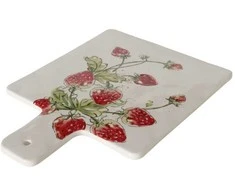 Boltze pjaustymo lentelė TRAWBERRY serviravimo ir pjaustymo lenta, braškių raštas, 34 x 24 cm
