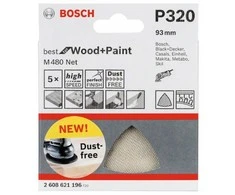 Bosch Šlifavimo tinklelis M 480 93X93mm, G320, 5 vnt.