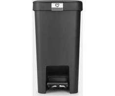 Šiukšlių dėžė BRABANTIA StepUp, su pedalu, tamsiai pilkos sp., 16 l