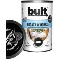 BULT Šlapias šunų ėdalas su menkėmis, gausus žuvies gabalėliais, 400g