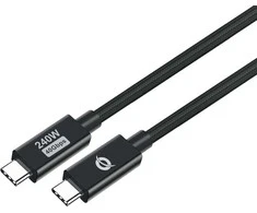 Kabelis USB Conceptronic USB-C - USB-C 2 m Juodas (ETTA04B20)