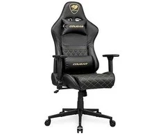 COUGAR žaidimų kėdė Armor One V2 Gold F, PVC/Audinys, Juodas
