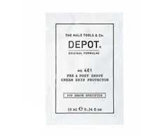 Depot, 400 Shave Specifications No. 401, raminamieji kremai prieš ir po skutimosi, 10 ml