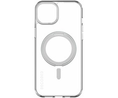 Decoded Iššifruotas perdirbtas plastikinis kilpinis stovas, nugarinis iPhone 15 Plus skaidrus