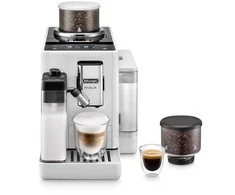 DeLonghi Rivelia EXAM440.55.W kavos aparatas nuo pupelių iki puodelio