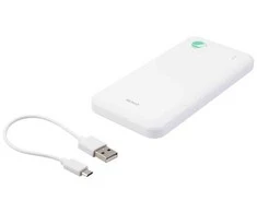 Išorinė baterija DELTACO Nordic Swan, 10 000mAh, 2x USB-A, balta / PB-S1000