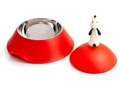 Alessi Lulá Hundenapf mit Deckel Juodas