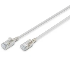 Digitus CAT 6A klasa Ea, F/FTP, skrętka patch, Cu, LSZH, AWG 32/7, ilgis: 0,5 m, pilka