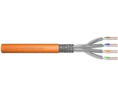 Digitus Kabelis instalacyjny kat.7, S/FTP, Cca-s1a d1 a1, AWG 23/1, LSOH, 500m, oranžinė, szpula