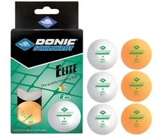 Donic DONIC SCHILDKRÖT PIMPONG BALLS ELITE POLY 40+ 6vnt. oranžinė/baltas