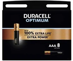 Duracell Optimum AAA 1.5V šarminės baterijos, rinkinys 8 vnt