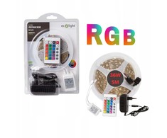 ECOLIGHT2 Ecolight EC79406 LED juostelių rinkinys LED juosta 5050 5m su RGB valdikliu ir 12V maitinimo šaltiniu
