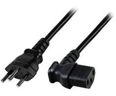 EFB Elektronik EK483.1,8V2 maitinimo kabelis, juodas, 1,8 m, T12 C13, skydas