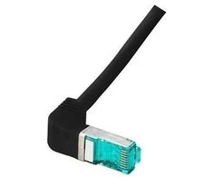 Efb Elektronik EFB EFB RJ45 Patchkabel S/FTP Cat.6A LSZH einseitig 90 Grad gewinkelt 3m juodas