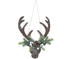 Fééric Lights and Christmas Pakabinamas papuošalas su elnio motyvais, kalėdinis papuošalas, 34 cm