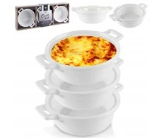 Excellent Houseware Porceliano kepimo indai 130 ml 3 vnt.