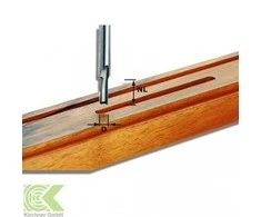 Ištisinio kietlydinio griovelių freza Festool; 6/45 mm